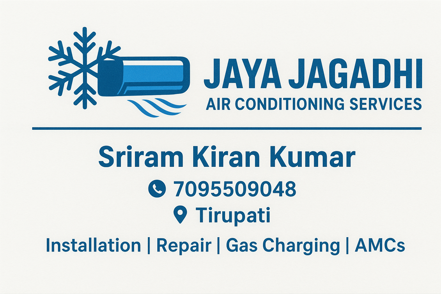 JAYA JAGADHI AIR CONDITIONING SERVICES
